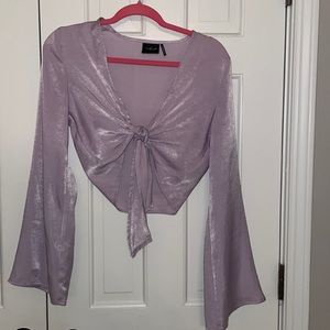 Lavender Urban Outfitters Tie Crop Top! Size medium